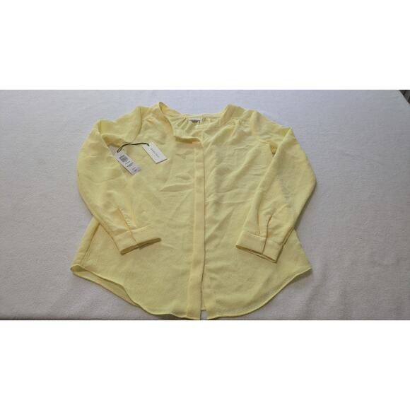 BABATON Aritzia bergen blouse yellow flowy Lemon Meringue XSS Oversized Butter - Picture 1 of 14